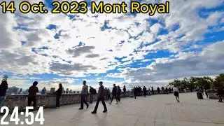 Montreal hiking: Mont Royal, 30 Minutes Workout on 14 Oct. 2023 (Treadmill Virtual Scenery)