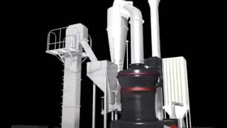 3D scene simulation of MTW European version trapezium mill production line