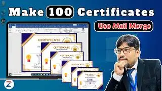 Mail Merge in Word; Make 100 Certificates in 5 Minutes Only