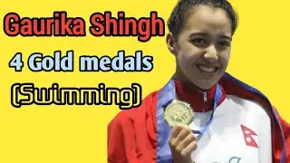 Gaurika Singh,  swimming queen, 4 Gold medals in SAG