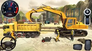 City Tunnel Train Road Construction Simulator - JCB Excavator Road Builder - Android Gameplay 