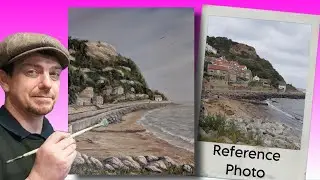 Как рисовать по фотографии-образцу &mdash; простая пейзажная живопись