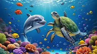 Four Baby Dolphins Jump in the Sea | Ocean Counting Song for Kids | Nursery Rhymes and Baby Songs