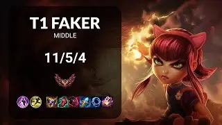 T1 Faker Annie vs Jayce MIDDLE - KR GRANDMASTER Patch 15.9