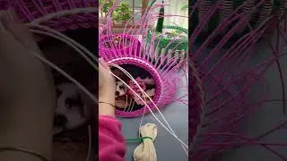 PE Rattan Basket with Lid, DIY Basket Tutorial #handmade #diy #craft