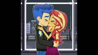 Sunset Shimmer And flash sentry kiss