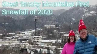 First Snowfall in The Great Smoky Mountains Gatlinburg, Cataract Falls and John Ownby Cabin 2020