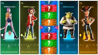 Tiles Hop Surprise Mix Fortnite Girl, Nerd Girl, Shrek & Woody