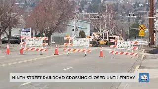 Ninth Street railroad crossing closed until Friday