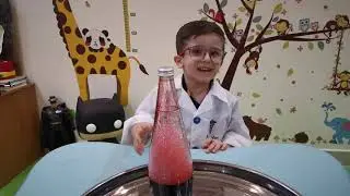 Giant Elephant toothpaste #experiment for #Kids  تجربة الفوم الكثيف بمواد بسيطة ممتع ومسلي للأطفال