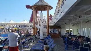 The Carnival Ecstasy blow her horn for the las time.