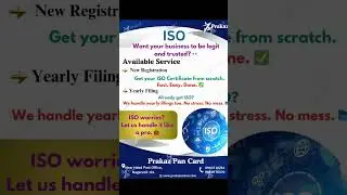 ISO Certificate எளிதில் பெற | PrakaZ Pan Card Nagercoil #ISO #Certificate #Tamil