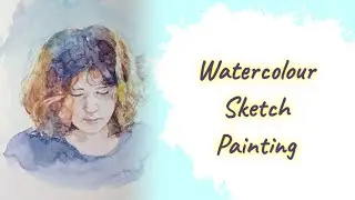 Watercolour sketch painting