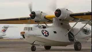 PBY 5A Catalina engine startup.