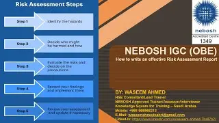 NEBOSH IG 2 Risk Assessment Report - Tips & Tricks to make an effective Risk Assessment Report.