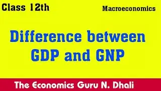 Difference between GDP and GNP I Macroeconomics l Basic Differences l GNP I GDP