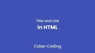 How to add Title & Link in HTML
