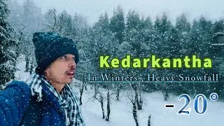 -20&deg; Heavy Snowfall in Kedarkantha  , Uttarakhand || Best Winter Trek In India || HarshhOnTheGo.