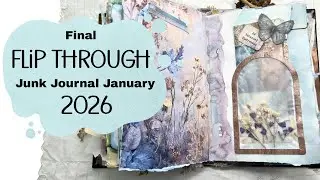 Flip-through of Junk Journal January 2026 using 2 sets of prompts! All done. 