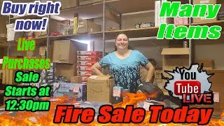 Live Fire Sale We are selling a bunch of brand new amazon overstock items it is so random!!!