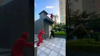 PARKOUR MONEY HEIST VS POLICE 87 #parkour #highnoy #moneyheist #shorts #police #bellaciaoringtone
