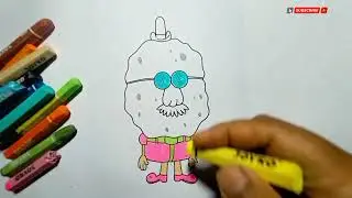 Spongebob coloring part 4 | easy Spongebob drawing and painting | learn colors for children