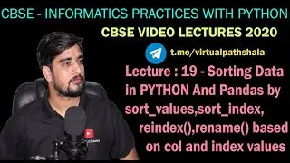 19. Sorting Data in python based on column & index values using sort_values(),reindex() in Pandas