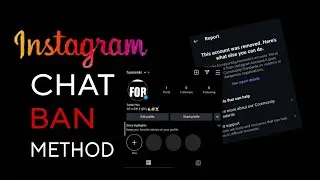 How to ban instagram account permanently | Instagram chat ban method 