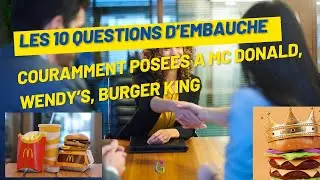 Les 10 Questions d' Embauche  Couramment pos&eacute;e &agrave; McDonald ou Wendy's. #jobs #Travail #interview