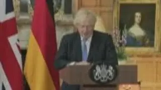 Johnson pays tribute to Germany's Merkel