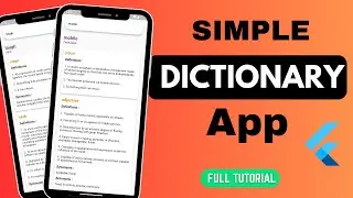 How to make DICTIONARY app in FLUTTER | Speed Code | 2024 🔥