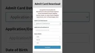 food si admit Card #🔥 food Si admit card 2024#pscwb #admitcard  realise #admitcard announcement #psc
