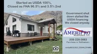 100 Percent Financing RD to FHA 96.5 and 3.5 2nd