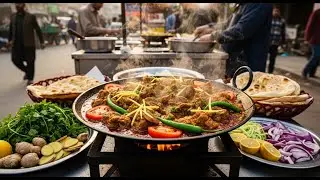 Most Creamy White Mutton Karahi | Peshawar Street Food Special 🤍
