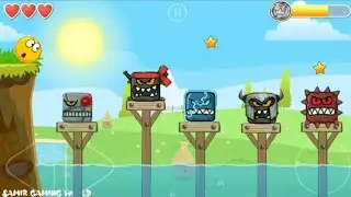 Red Ball 4 All mini Bosses Vs Golden Ball