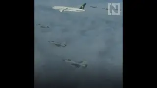 Saudi Crown Prince Mohammed Bin Salman's plane escorted by Pakistani fighter jets