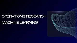 Operations Research and Machine Learning