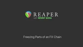 Freezing Parts of an FX Chain in REAPER
