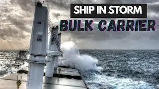 Ship In Storm Horrible Rolling Bulk Carrier - Atlantic Ocean | Monster Waves