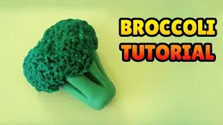 🔴DIY How to make a MINIATURE BROCCOLI - Easy Polymer Clay and Fondant Cakes Tutorial
