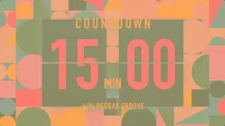 15 Minute Countdown Timer 🎶 Flip Clock with Reggae Groove 🇯🇲