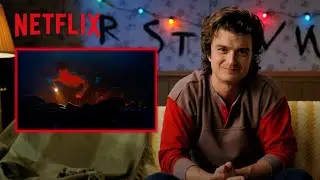 Joe Keery Loved Getting Pulled Through the Water Gate | Stranger Things | Netflix