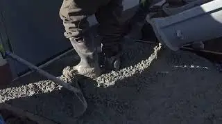CHARLES POINT - Freezing temperatures did not stop the pouring of cement for the new bathrooms.