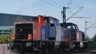 BR 214 (V100) mit MaK G 1206 im Schlepptau