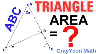 Find the area of the triangle ABC #geometryskills #mathpuzzles #importantgeometryskillsexplained