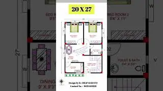 20x27 ghar ka naksha ! 20x27 house plan ! 2bhk ghar ka naksha ! 2bhk house plan ! #gharkanaksha