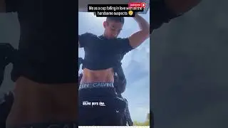 Me as a Cop Falling in Love with all the Handsome Suspects #shorts