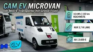 CAM EV Microvan &ndash; Der Mini-E-Transporter mit Grinse-Front