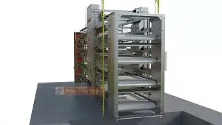 H Type Automatic Feeding System Efficient feeding System Simple And Easy To Clean#batterycage