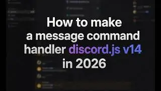 How to make a message command handler discord.js in 2026